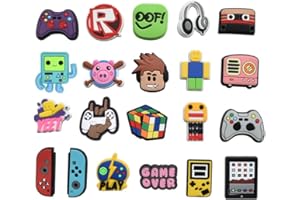 RAROUYI Ciondoli Decorativi Per Scarpe In Pvc, 21 Pezzi Ciondoli Per Scarpe Per Zoccoli Ornamenti Per Scarpe In Cartone Animato Per Bambini Shoe Charm Decoration Coccodrillo Unisex, Natale, Halloween, Festa