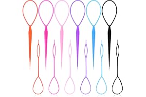 12 szt. Topsy Tail zestaw narzędzi do włosów, narzędzia do wyciągania włosów, kucyk, pętelka, narzędzia do stylizacji w dużych i małych francuskich warkoczach, narzędzie dla kobiet, 6 kolorów