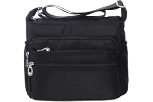 NOTAG damska torba na ramię, nylonowa, lekka, wodoszczelna, z zamkiem błyskawicznym, 2 rozmiary