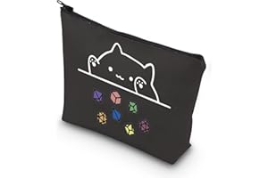 FOTAP Cat Throwing Dice DND Dungeon Master Bag of Holding Zipper Pouch Gamer Dice Bag (Dragons Card-UK)