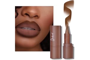 HQDA Matita labbra sfumata 2 in 1 e rossetto per labbra Combo - Matita labbra nude vellutata, rossetto effetto ombré, lunga tenuta, pigmento elevato e trucco labbra anti-sbavature (Colour, # 01)