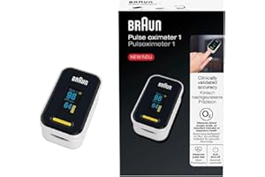 Braun Pulse Oximeter 1 - Accurate Blood Oxygen Finger Monitor - Easy-to-use at Home - For COPD, Pneumonia, Sleep Apnea Sufferers - Great for Athletes- YK-81CEU