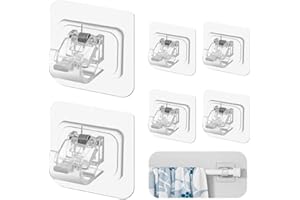 DAGORD 6 Stück Selbstklebende Vorhangstange Selbstklebende Gardinenstangen Halterung Halter Gardinen Stangen Wand für Home Wohnzimmer Küche Badezimmer (Durchsichtig)