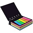 Amazon Brand - Solimo Sticky Notes Pad, Pocket-Size, Wirobound (2 x 3 Notes and Flags, 5 Colours)