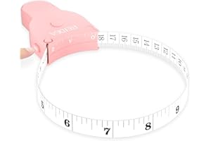 REIDEA Body Measuring Tape (Clip-n-Lock, Eject Release, Retract) 150cm/60in, M2 Upgraded Self-Measuring Tape for Tracking Weight Loss, Tailoring, Handcrafts, Clothes, Pink