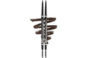 L'ORÉAL PARIS NYX Professional Makeup Lápiz de cejas perfectas Micro Brow Pencil, Dos lados: cepillo espiral y lápiz de cejas automático, Fórmula vegana, Tono: Espresso