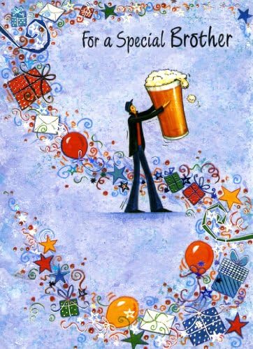 Special Brother Birthday Card - Finished with Silver Holographic Foil