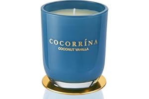 Cocorrína Candle Velas Aromáticas de Cera de Soja - Coco Vainilla, Vela de Cera Natural para el Hogar, duración hasta 22 horas, 180g Velas Perfumada