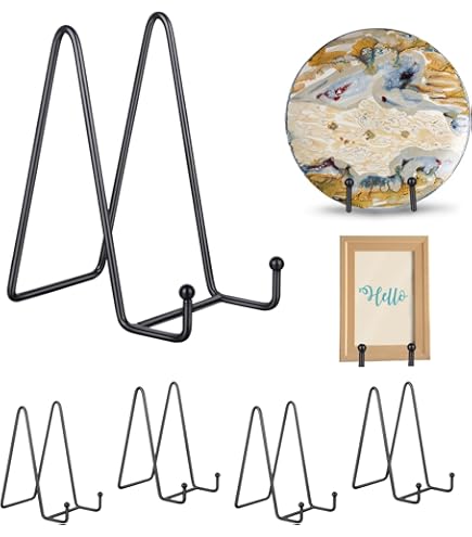 Cavalletti Porta Foto E Oggetti Decorativi Hetoco, 4 Pollici, Oro, Confezione Da 4