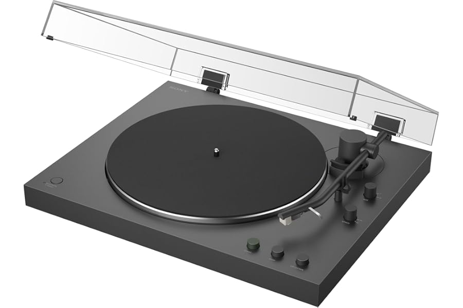 Sony PS-LX3BT, Wireless Bluetooth Turntable with Full Auto Playback, Hi-Res Audio Wireless, Belt Drive, Built-in Phono Preamp, 2 Speed Operation, Dust Cover