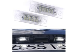 PolarLander 2Pcs 18SMD Rear LED Number Luz de matrícula para V/W Touran Passat B6 5D Jetta Candy SKO/DA Superb 1 3U B5