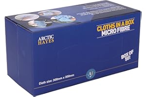 Arctic Hayes Microfibre Cloths, All Purpose Cleaning Microfibre Towels, Box of 50, Light Blue