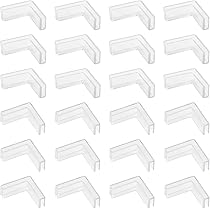 20x Acryl L-Klammern Transparent - 90 Grad Eckwinkel Für Möbelbau & Regale