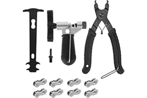 Vookkp 7PCS Smagliacatena Bici Kit Pinza per Catena Bici Splitter per Catena Bici Calibro a Catena 4 Paia di Catene per Biciclette per Riparazione Della Bicicletta Mountain Bike da Corsa