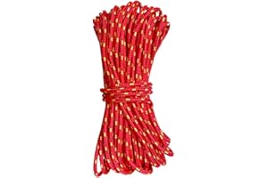 ‎BK SHOP BK Shop Polypropylenseil 8 mm x 30 m - Geflochtene Schnur PP Rot - Wasserdichtes Seil mit Kern - UV-beständiges Zugseil - Polypropylen-Kordel für Bauwesen, Verkehr, Segeln und andere Wassersportarten