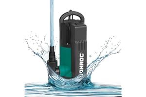 VONROC Pompe Submersible 750W 1400l/h – Eaux Propres et Usées 0,75 Bar - Hauteur Max 7,5 m & Profondeur Max 7m – Pompe Flotteur Intégré - Pompe à Eau Immergée
