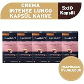 Davidoff Crema Intense Lungo Kaps&uuml;l Kahve 5X10 Adet - Nespesso Uyumludur