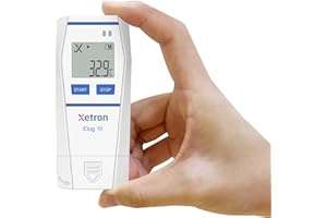 Xetron Registrador Temperatura USB Elog10, Data Logger Temperatura Con Certificado y Informe en PDF Registrador de Datos Temperatura Reutilizable de Alta Precisión de 32000 Puntos, 1 Piezas