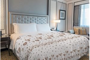 Il Gruppone Passione Casa Copriletto Estivo Made in Italy 100% Cotone Coperta Leggera Piquet Singolo Matrimoniale Piazza e Mezza - Mongolfiera Beige - 1 Piazza e Mezza