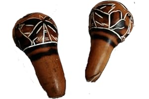 TERRAPIN TRADING Commercio equo e solidale amazzonica Sciamano legno Calabash mano Rattle Maraca
