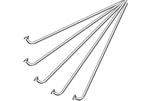 cyclingcolors 5X Radios de Bicicleta diámetro de 2mm 14G Acero Cromado reparación Llantas Bicicleta, 250mm