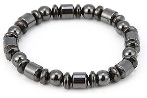 SERLIUM Magnetarmband zum Abnehmen,Gesundheit Damen Magnetarmband Magnet zur Schmerzlinderung von Arthritis Magnetfeldtherapie Armbänder Schwarzer Stein Armband Geschenke für Eltern Freunde