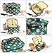 Discoball Lady Women Cosmetic Makeup Toiletry Travel Wash Bag Holder Mirror Case Organizer(Green + cherry)