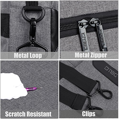 Laptop Tasche, DTBG 15,6 Zoll Nylon Schultertasche Messenger Bag Portable Handtasche Geschäftstermin Aktentasche Laptoptasche für 15-15,6 Zoll Tablet / Ultra-book / Macbook / Chromebook (Grau) - 7