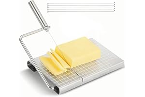 OUCONGK Cortador de Queso y Mantequilla Con Alambre de Acero Inoxidable - Profesional Para Queso, Mantequilla, Pan, Sándwich