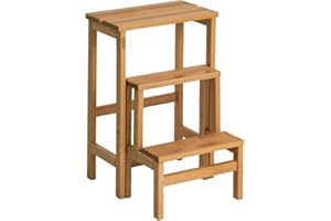 Valdomo 156/12 Sgabellone Suegiù Scala in Legno di Faggio, Noce, Legno Noce