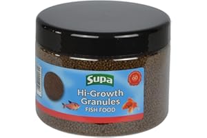 Supa Hi-Growth Granules Fish Food 350 gram 1.5 mm, For All Coldwater and Tropical Fish, Made From Premium Quality Ingredients Which Offer A Nutritionally Balanced Diet,