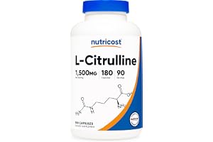 Nutricost L-Citrulline, 1500 mg, 180 Capsules | 750mg Per Capsule