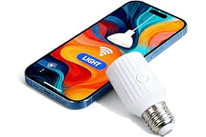 LoraTap Portalampada WiFi Intelligente, Adattatore E27 Smart, Controllo con Smart Life App, Compatibile con Alexa Voice, Portalampada WiFi per Soffitti, Armadi e Lampade a Catenella, 60W Max