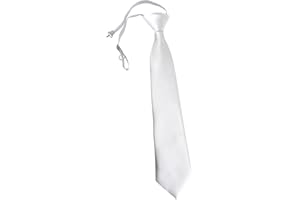 TigerTie Security Cravate de sécurité uni uni – élastique prénoué