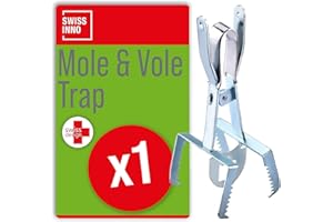 SWISSINNO Nożycowa pułapka na nornice – Ocynkowana stal odporna na rdzę – Łatwa w ustawieniu w korytarzach – Skuteczna i wielokrotnego użytku do ogrodu i działki