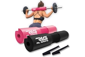 RLG RL GRIPS RL Grips® Almohadilla Hip Thrust y Sentadillas Ergonómica - Protector de Barra Gym Acolchado con Espuma de Alta Densidad - Almohadilla Protectora para Barra y Pesas de Gimnasio