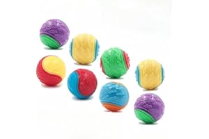 RILOOP Scooby-Doo Durable Squeaky set of 8 Dog Balls for teeth Cleaning Interactive