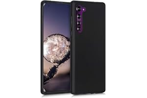 kwmobile Funda para Motorola Edge (2020) Carcasa - Ultrafina de TPU y Silicona con Bordes elevados anticaídas - Negro Mate