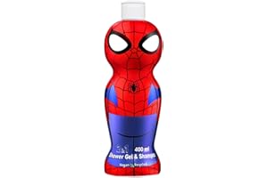 KP PHARMA Marvel Spiderman 2-in-1 Kids Hair Shampoo & Body Wash – 400ml | Kids Shower Gel | Vegan, Paraben-Free, Natural | Hydrating & Dermatologically Tested Head-to-Toe Wash for Children Ages 3+