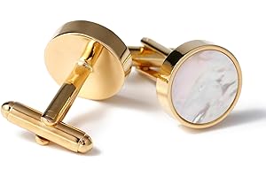 XFSRG Gemelli Camicia Uomo Oro Madreperla Eleganti Accessori di Moda per Polsini Camicia