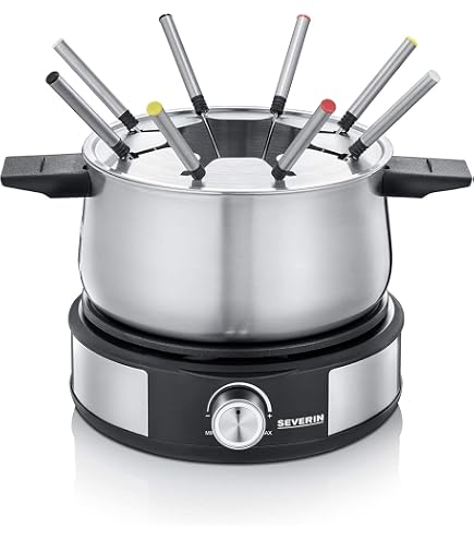 KLARSTEIN Bambus - fondue, 800 W, stainless steel pot, bamboo base,  capacity 1.3 L max., stainless steel hot plate, thermostat, fork stand, 6  stainless steel fondue forks - bamboo : Amazon.com.be: Home & Kitchen