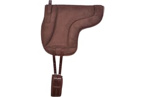 ACES EQUINE HORSE PONY PAD BAREBACK PAD WITH FREE GIRTH HIGH DENSITY BLACK & BROWN COB TO PONY SIZE (BROWN)