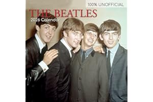 THE GIFTED STATIONERY TGSC Kalendarz The Beatles 2026, 16-miesięczna, rodzinna, kwadratowa ściana na rok 2026, planer z dużą siatką, do organizacji domu lub biura, ikony celebrytów 2026/2025 UK