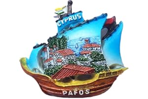 MUYU MAGNET Paphos Cyprus 3D Fridge Magnet Travel Souvenir Gift Collection, Home & Kitchen Decoration Magnetic Sticker Cyprus Refrigerator Magnet