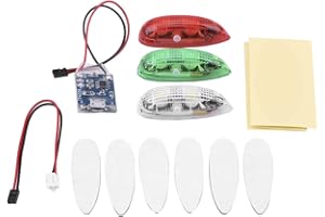 DILWE 3pcs LED pour RC avion, lumière LED sans fil pour RC hélicoptère avion aile fixe
