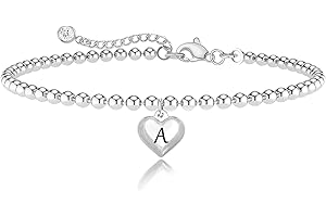 SAMINO Bracciale Lettera Iniziale Per Donna Ragazza Idee Personalizzato Acciaio Inossidabile Amicizia Braccialetto Donne Mamma Sorella Figlia Moglie Compleanno Di Natale