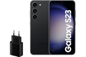Samsung Galaxy S23, 256GB + Cargador de 45W - Smartphone Android con IA, Teléfono Móvil Desbloqueado, Color Negro (Versión Española)