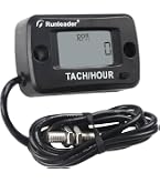 Runleader Tachymètre Numérique Avec Thermomètre Moteur - Heures, RPM, Alarme Température