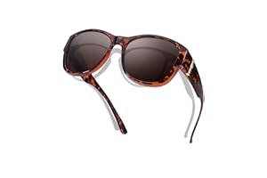 SIPHEW Polarised Fit Over Sunglasses for Women, Over Glasses Sunglasses Mens Oversized Wrap Around Sunglasses with UV400 Protection for Driving