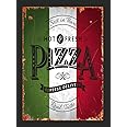 Targa da parete in metallo con scritta Pizza Hot & Fresh Express Delivery, 15,2 x 20,3 cm